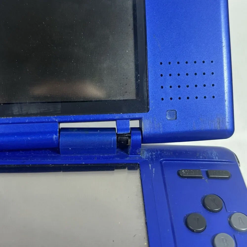 Nintendo DS Original Blue NTR-001 No Power. Broken Hinge For Parts/repair